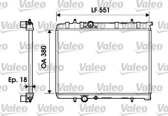 Valeo 734346 - Радиатор, охлаждане на двигателя vvparts.bg