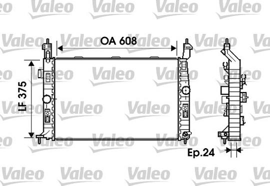 Valeo 734384 - Радиатор, охлаждане на двигателя vvparts.bg