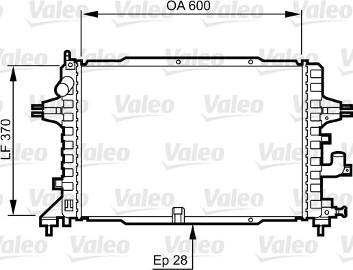 Valeo 734380 - Радиатор, охлаждане на двигателя vvparts.bg