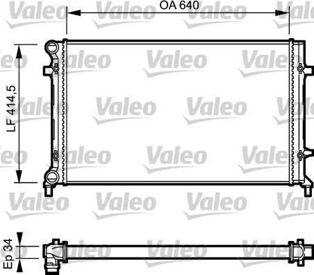 Valeo 734335 - Радиатор, охлаждане на двигателя vvparts.bg