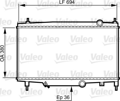 Valeo 734336 - Радиатор, охлаждане на двигателя vvparts.bg