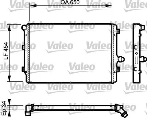 Valeo 734333 - Радиатор, охлаждане на двигателя vvparts.bg