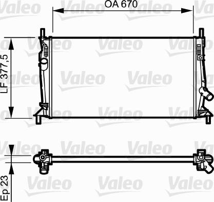 Valeo 734320 - Радиатор, охлаждане на двигателя vvparts.bg