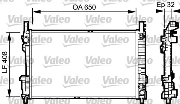 Valeo 734379 - Радиатор, охлаждане на двигателя vvparts.bg