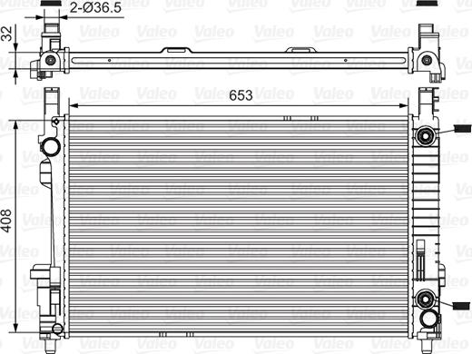 Valeo 734378 - Радиатор, охлаждане на двигателя vvparts.bg