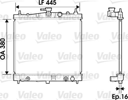 Valeo 734247 - Радиатор, охлаждане на двигателя vvparts.bg