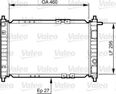 Valeo 734250 - Радиатор, охлаждане на двигателя vvparts.bg