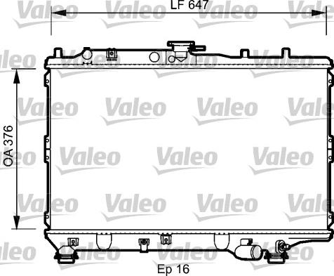 Valeo 734264 - Радиатор, охлаждане на двигателя vvparts.bg