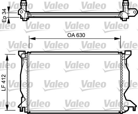 Valeo 734268 - Радиатор, охлаждане на двигателя vvparts.bg