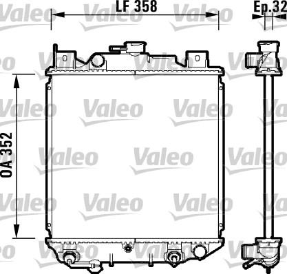 Valeo 734203 - Радиатор, охлаждане на двигателя vvparts.bg