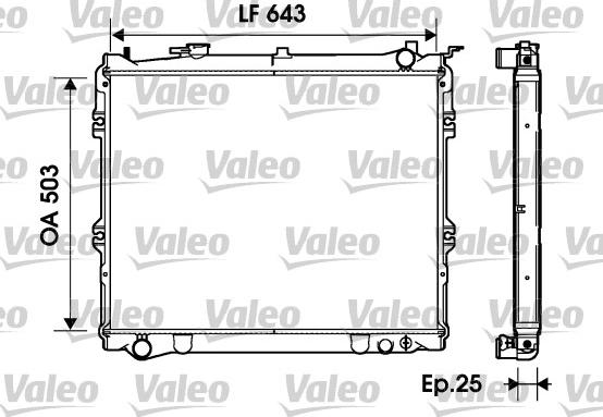 Valeo 734207 - Радиатор, охлаждане на двигателя vvparts.bg