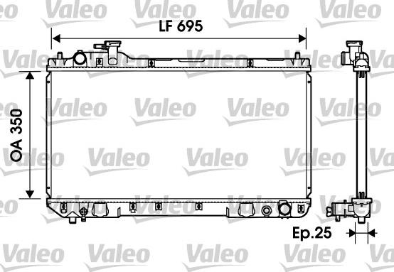 Valeo 734216 - Радиатор, охлаждане на двигателя vvparts.bg