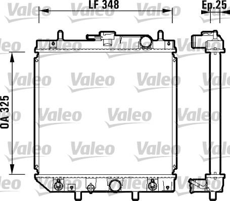 Valeo 734210 - Радиатор, охлаждане на двигателя vvparts.bg