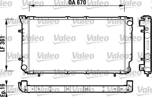 Valeo 734211 - Радиатор, охлаждане на двигателя vvparts.bg