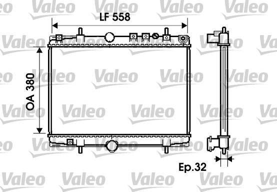 Valeo 734281 - Радиатор, охлаждане на двигателя vvparts.bg