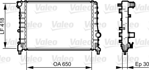 Valeo 734283 - Радиатор, охлаждане на двигателя vvparts.bg