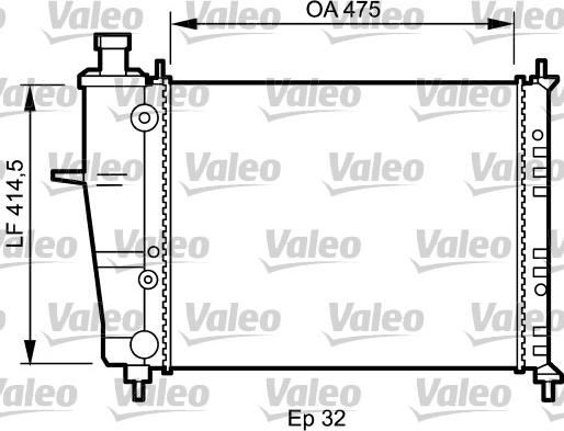 Valeo 734239 - Радиатор, охлаждане на двигателя vvparts.bg