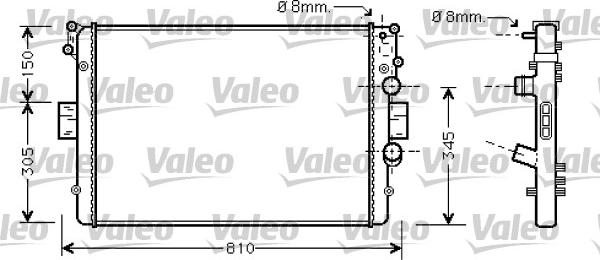 Valeo 734234 - Радиатор, охлаждане на двигателя vvparts.bg