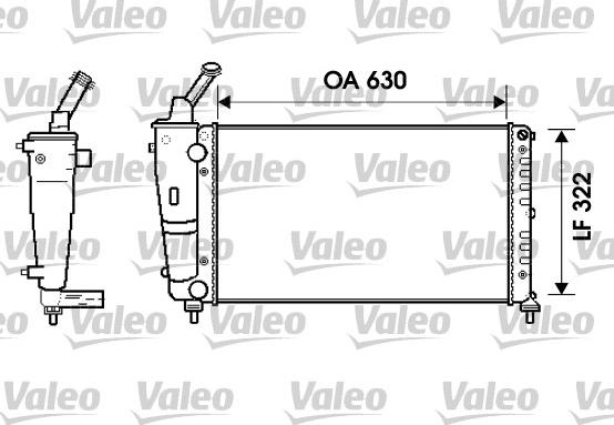 Valeo 734238 - Радиатор, охлаждане на двигателя vvparts.bg