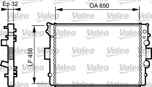 Valeo 734232 - Радиатор, охлаждане на двигателя vvparts.bg