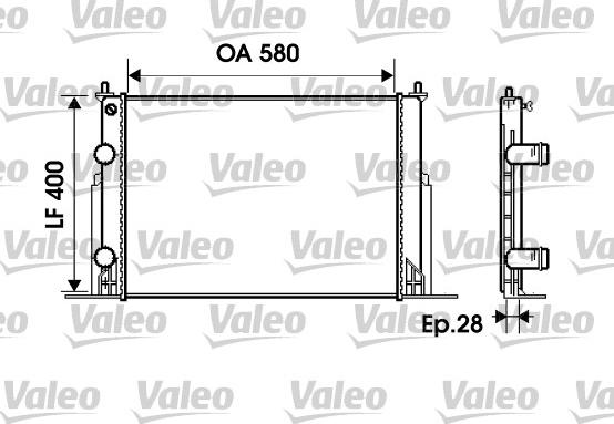 Valeo 734229 - Радиатор, охлаждане на двигателя vvparts.bg