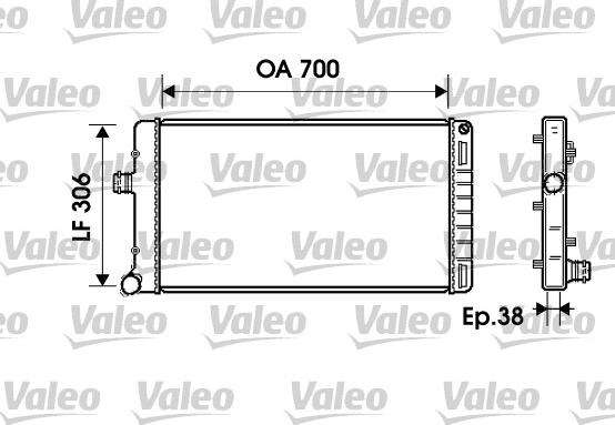 Valeo 734224 - Радиатор, охлаждане на двигателя vvparts.bg