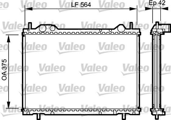 Valeo 734220 - Радиатор, охлаждане на двигателя vvparts.bg