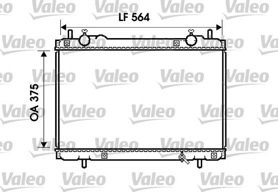 Valeo 734223 - Радиатор, охлаждане на двигателя vvparts.bg