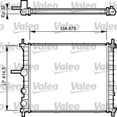 Valeo 734222 - Радиатор, охлаждане на двигателя vvparts.bg