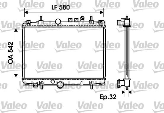 Valeo 734279 - Радиатор, охлаждане на двигателя vvparts.bg