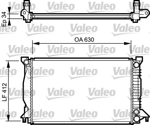 Valeo 734270 - Радиатор, охлаждане на двигателя vvparts.bg