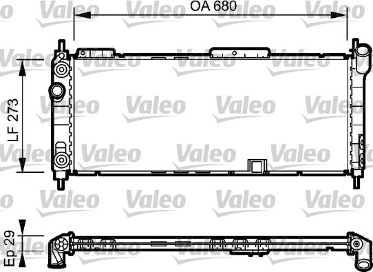 Valeo 734271 - Радиатор, охлаждане на двигателя vvparts.bg