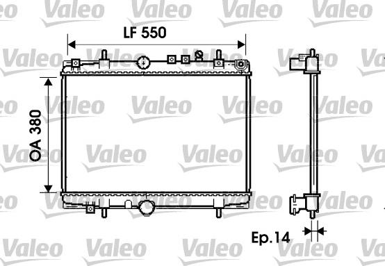 Valeo 734278 - Радиатор, охлаждане на двигателя vvparts.bg