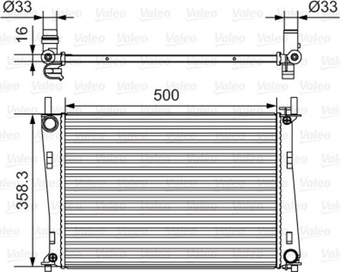 Valeo 734273 - Радиатор, охлаждане на двигателя vvparts.bg