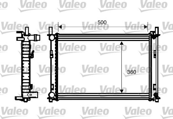 Valeo 734272 - Радиатор, охлаждане на двигателя vvparts.bg