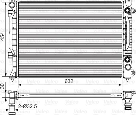 Valeo 734753 - Радиатор, охлаждане на двигателя vvparts.bg