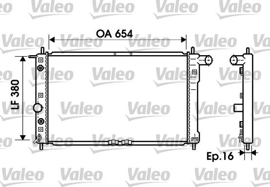 Valeo 734764 - Радиатор, охлаждане на двигателя vvparts.bg