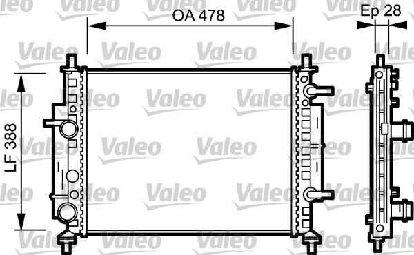 Valeo 734768 - Радиатор, охлаждане на двигателя vvparts.bg