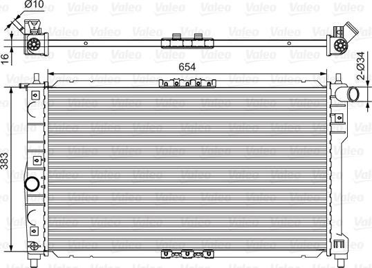 Valeo 734767 - Радиатор, охлаждане на двигателя vvparts.bg