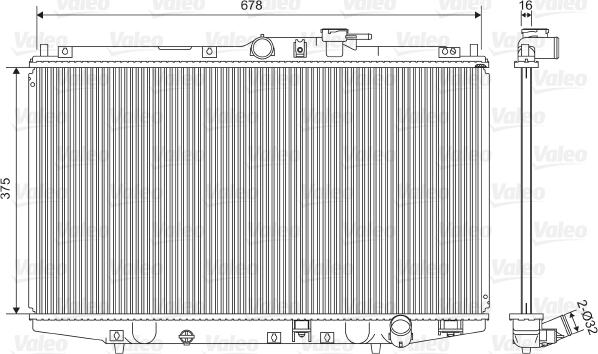 Valeo 734716 - Радиатор, охлаждане на двигателя vvparts.bg