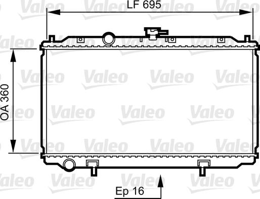 Valeo 734736 - Радиатор, охлаждане на двигателя vvparts.bg