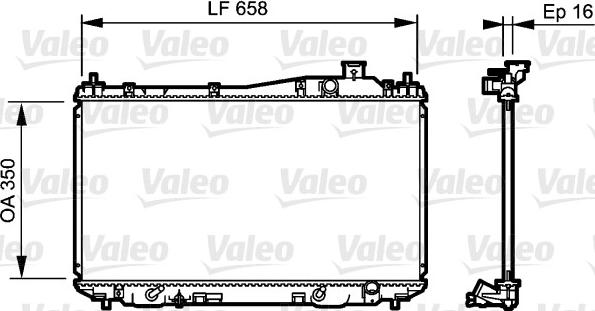 Valeo 734723 - Радиатор, охлаждане на двигателя vvparts.bg