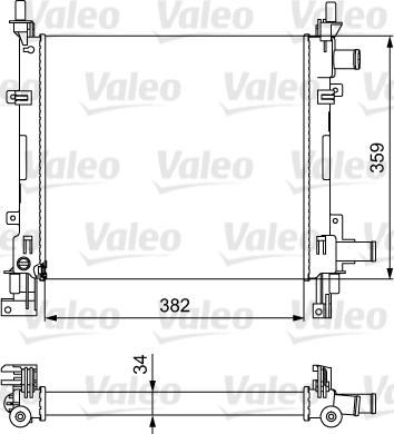 Valeo 734772 - Радиатор, охлаждане на двигателя vvparts.bg