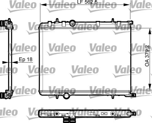 Valeo 735496 - Радиатор, охлаждане на двигателя vvparts.bg