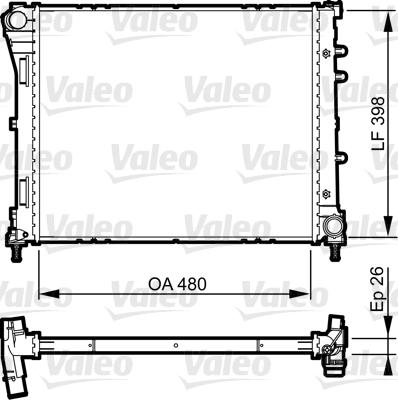 Valeo 735498 - Радиатор, охлаждане на двигателя vvparts.bg