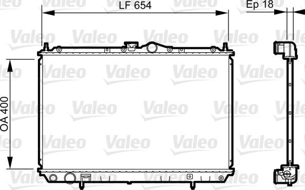 Valeo 735497 - Радиатор, охлаждане на двигателя vvparts.bg