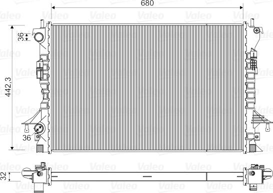 Valeo 735489 - Радиатор, охлаждане на двигателя vvparts.bg