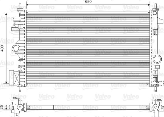 Valeo 735482 - Радиатор, охлаждане на двигателя vvparts.bg