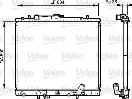 Valeo 735420 - Радиатор, охлаждане на двигателя vvparts.bg