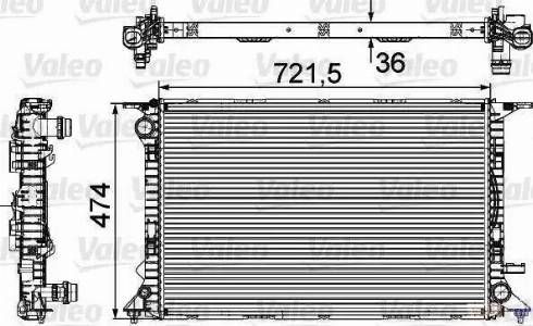 Valeo 735474 - Радиатор, охлаждане на двигателя vvparts.bg